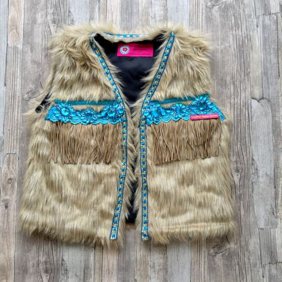 Boho fur deals vest