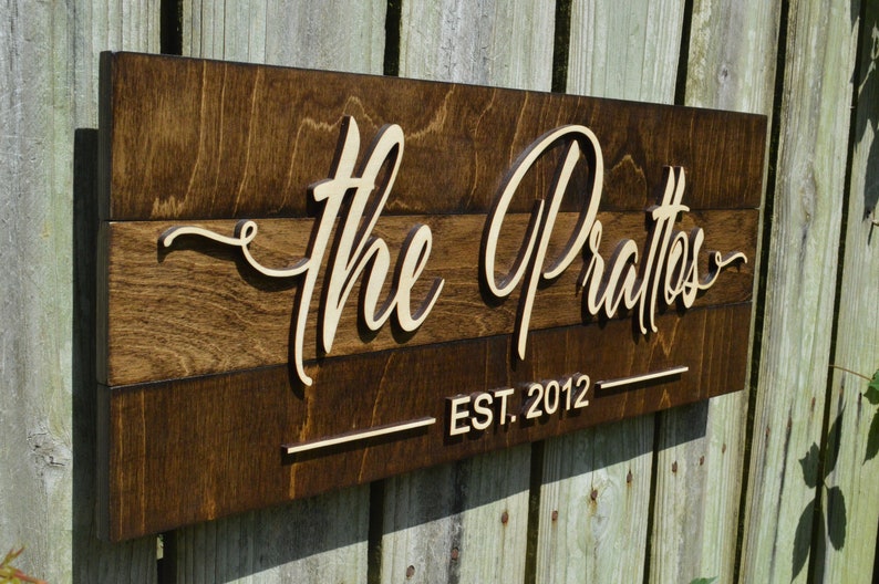 Pallet Sign / Last Name Sign / Custom Wood Sign / Established Sign / Personalized Wedding gift / Wedding Sign / 3D Sign / Family Name Sign 