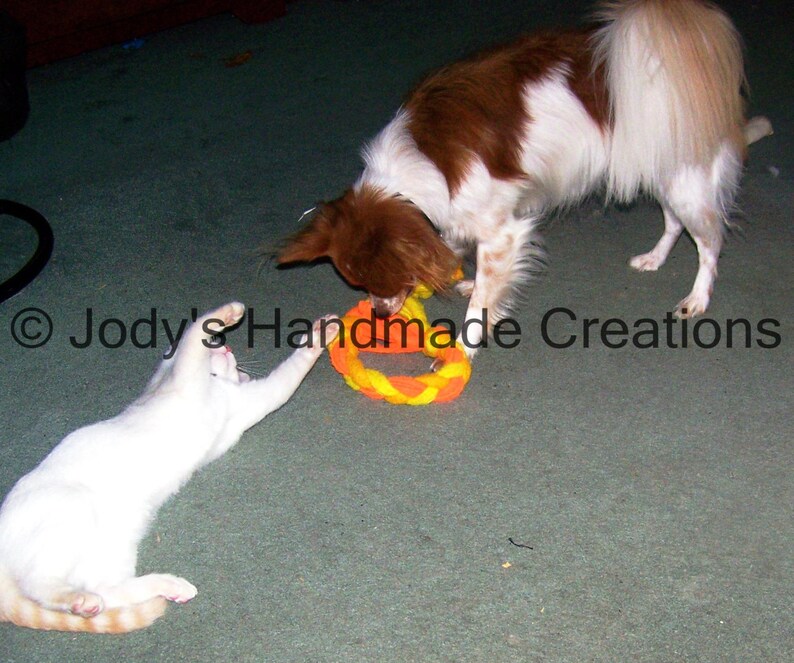 2 Handmade Braided Fleece Dog Pull Toys. Great Exercise for Etsy