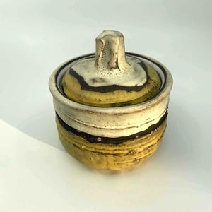 Jarra con tapa de cerámica holandesa Selhorst Utrecht Studio Pottery, década de 1970