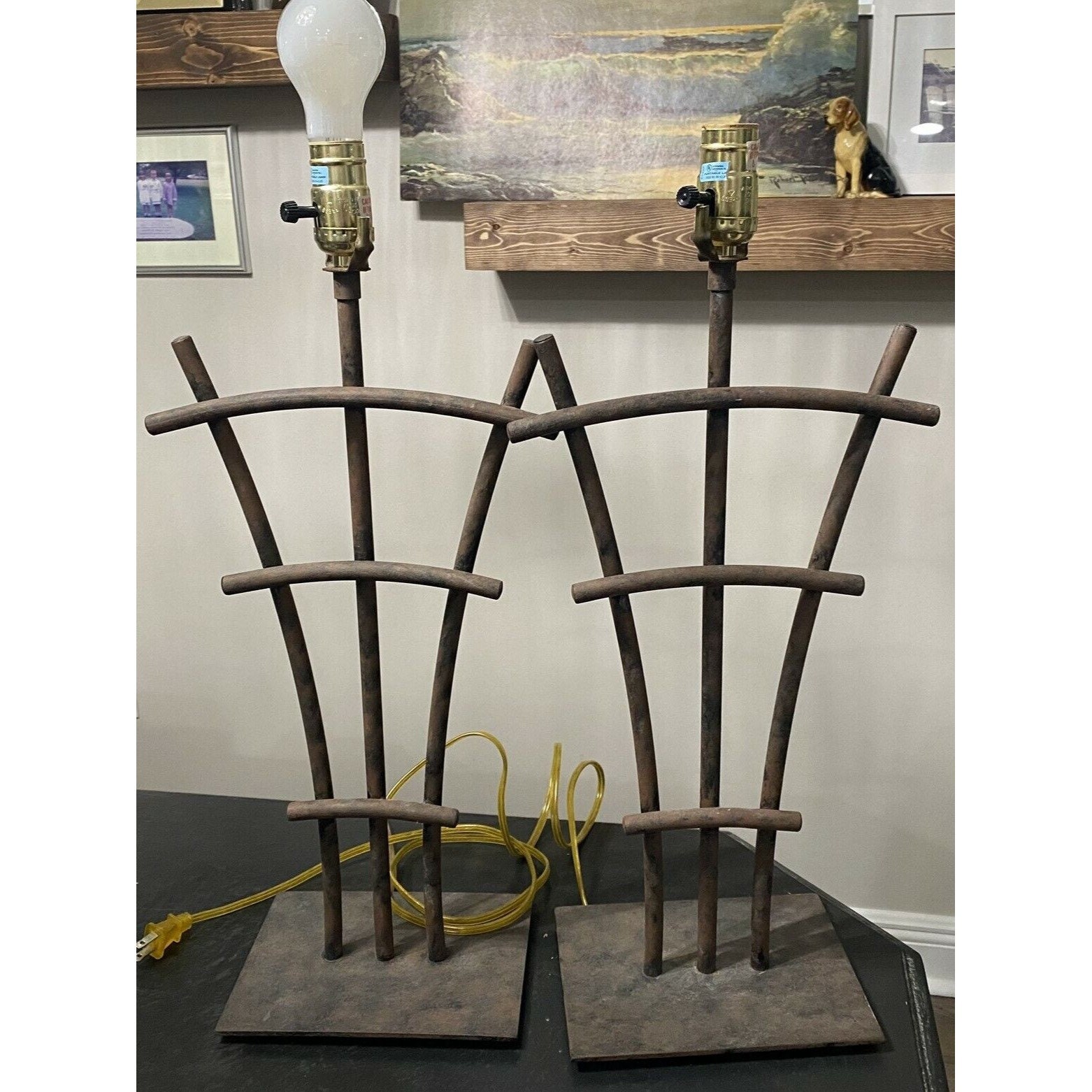 Iron lamps rustic deals