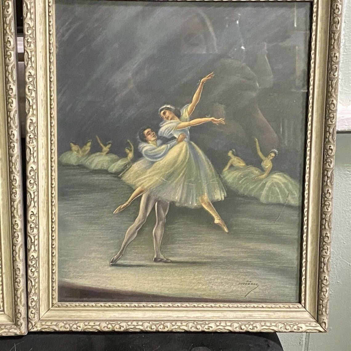 Set of 2 Vintage Framed BALLET DANCER Lithograph RA Loederer Etsy