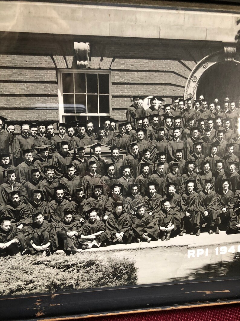 VTG RPI Troy New York Graduation Photo Class of 1940 Framed Lloyd ...
