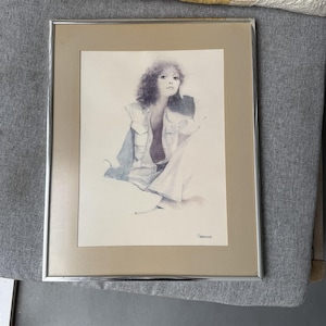 クリスティンロザモンド 直筆サイン アメリカ アンティーク 壁掛け　絵画 クリスティンロザモンド 直筆サイン アメリカ アンティーク