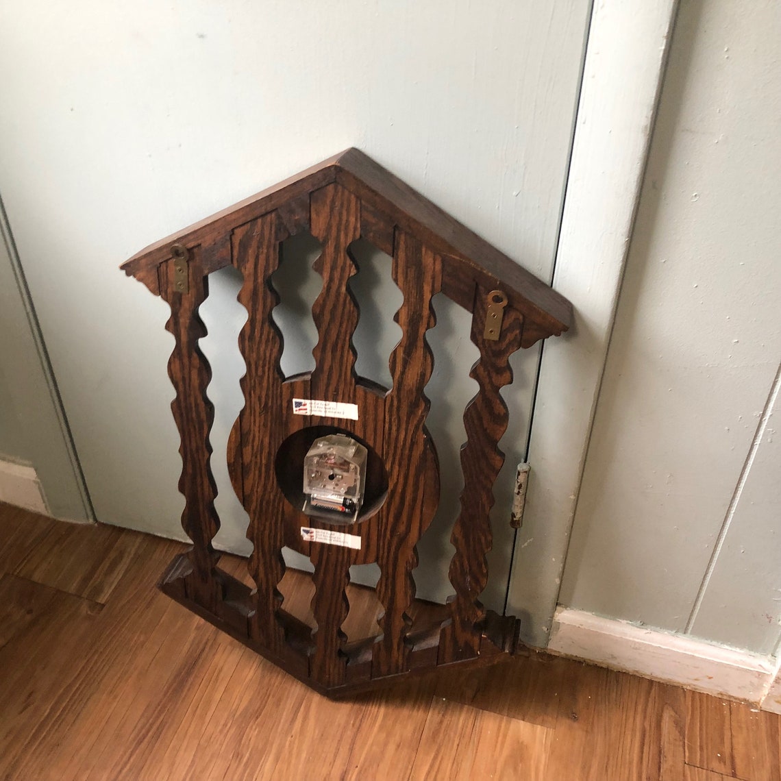 Vintage Trend Clock Zeeland Michigan Colonial Spindle Wood Etsy