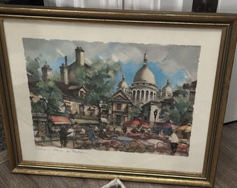Maurice Legendre Framed Print / Painting Paris Eiffel Tower Et