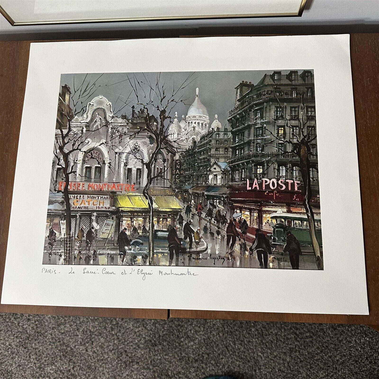 Vintage 1970's MAURICE LEGENDRE Paris Art Print Krisarts France