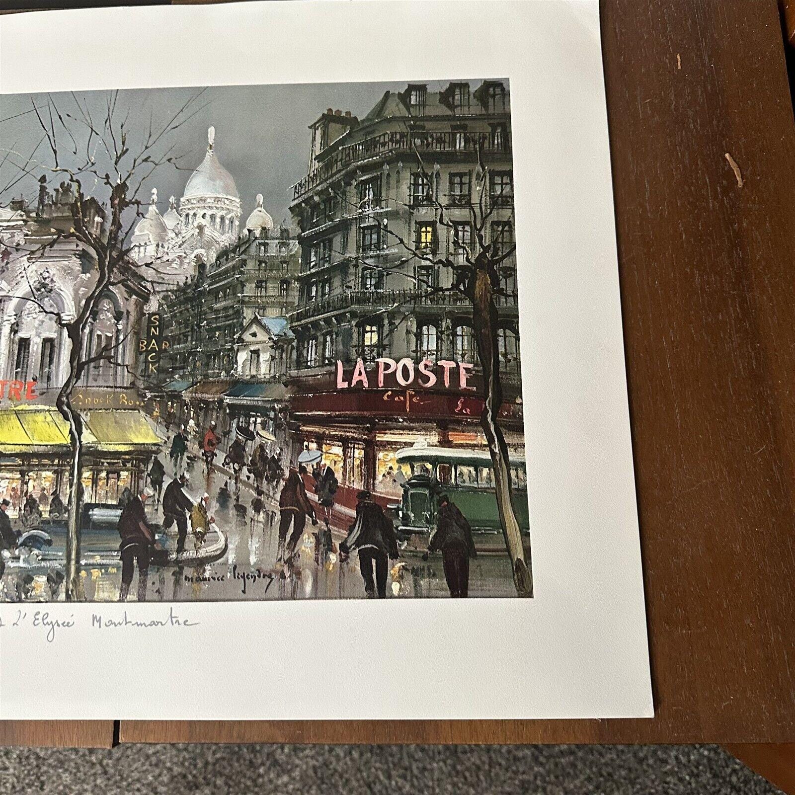 Vintage 1970's MAURICE LEGENDRE Paris Art Print Krisarts France