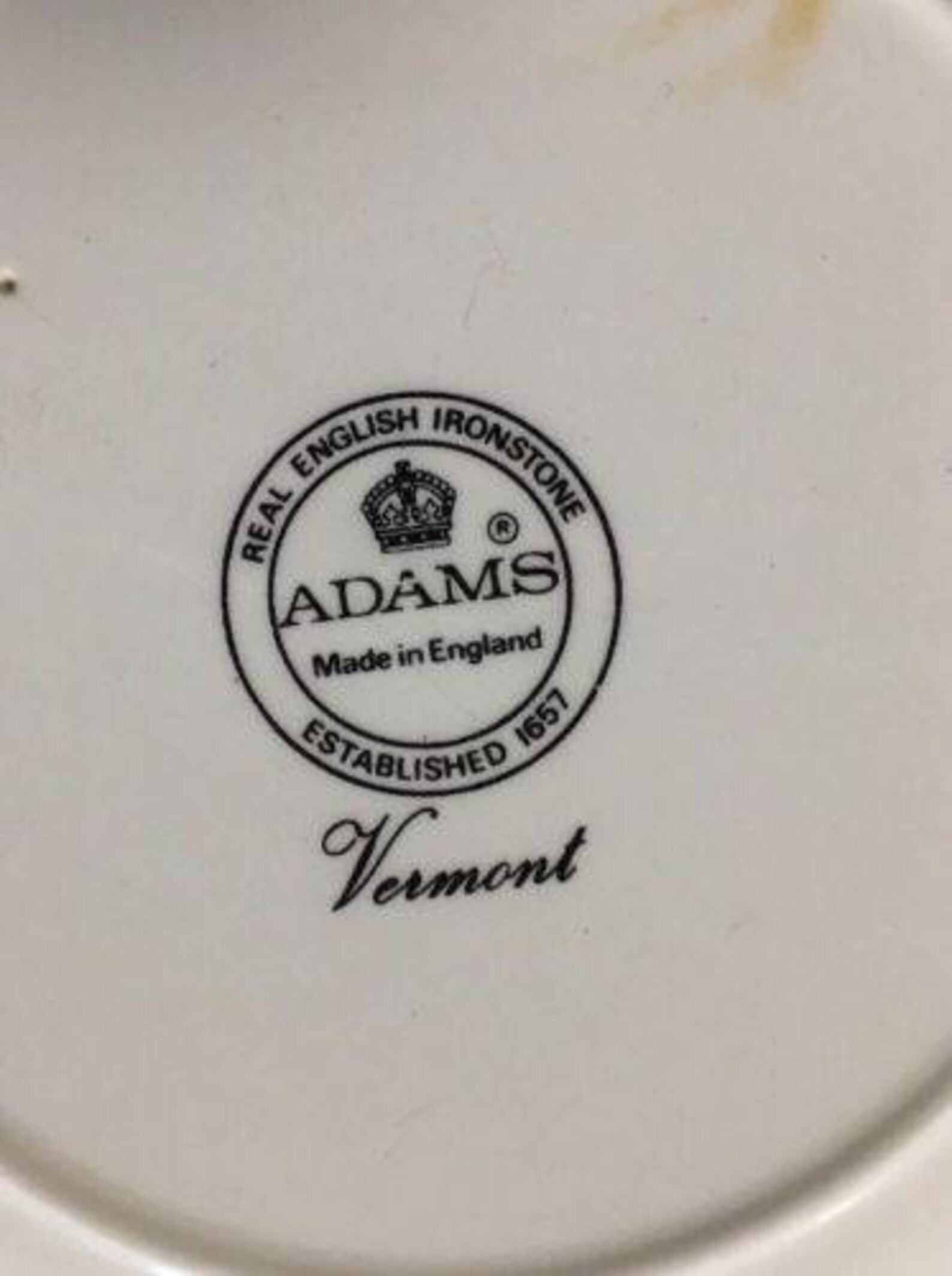 Adams English Ironstone Made in England Vermont Pattern Dish Etsy