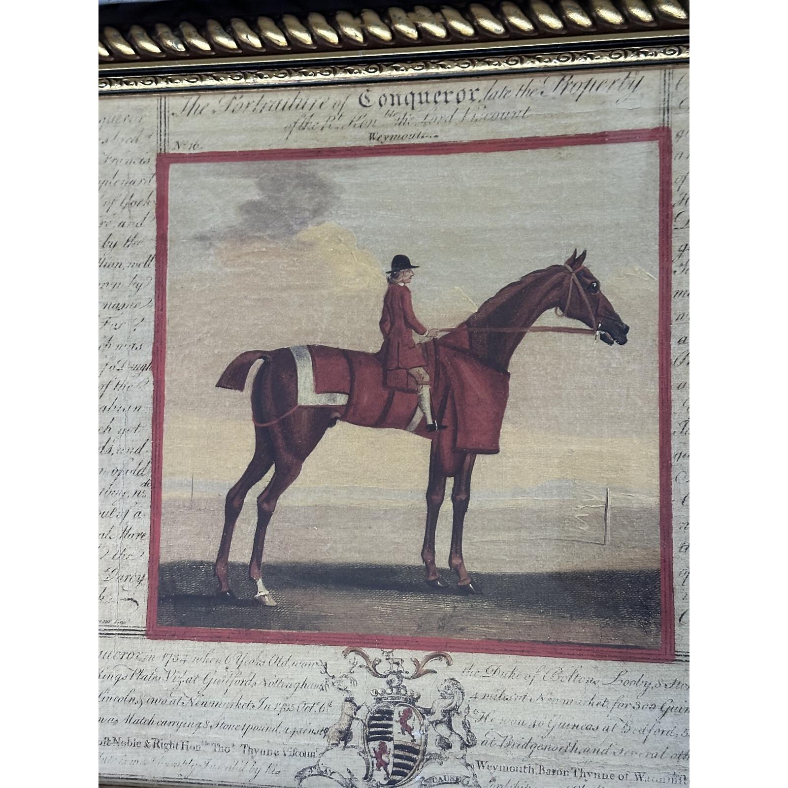 Evolution Rouan Cheval Roan Horse (cheval Rouan ) Print Bombay Company Gilded Rope Frame ...