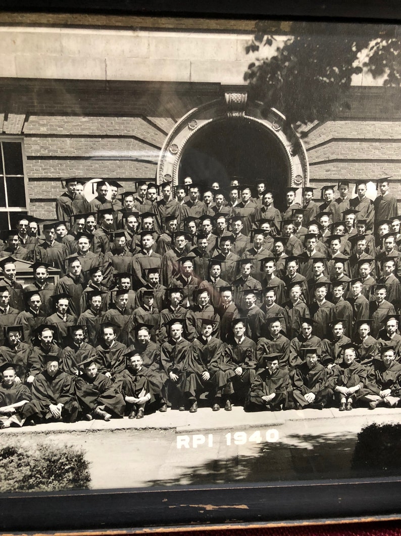 VTG RPI Troy New York Graduation Photo Class of 1940 Framed Etsy
