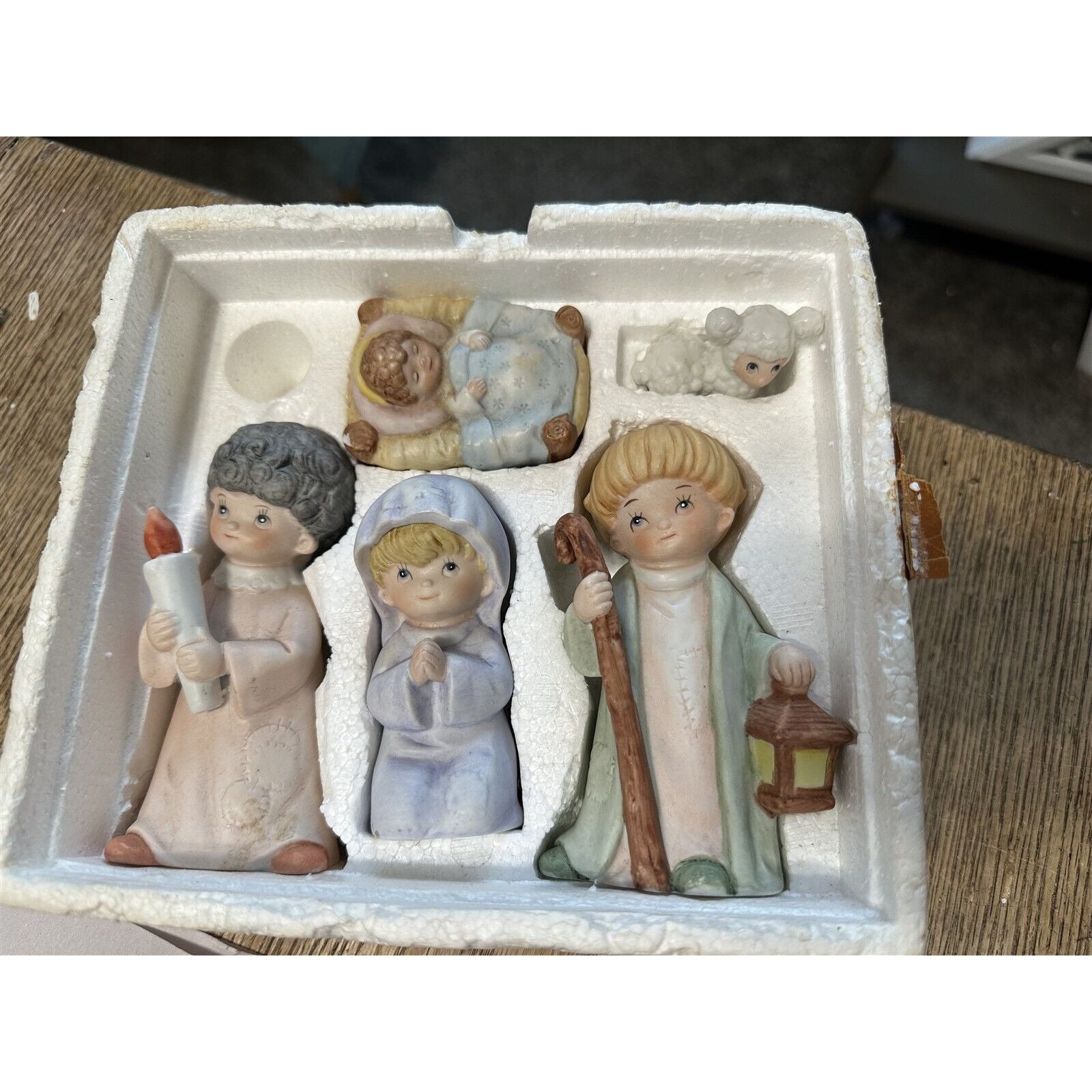 【良好品】 Children's HOMCO VINTAGE Nativity Pieces 5 Christmas Set コレクション