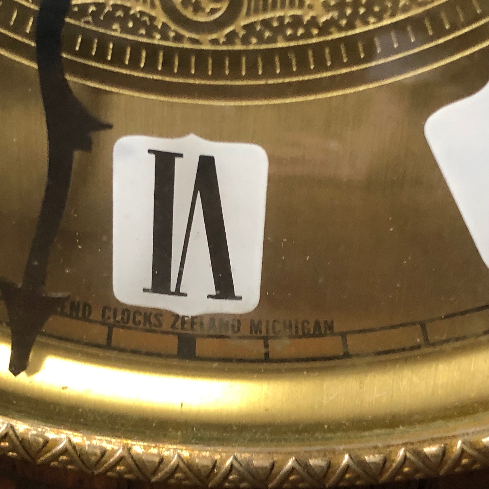 Vintage Trend Clock Zeeland Michigan Colonial Spindle Wood Large Wall