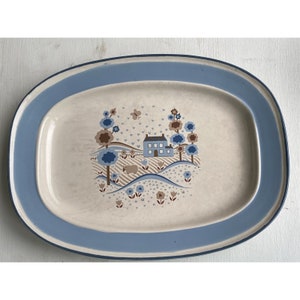 Platter Hearthside Museum Collection PRIMITIF Japan Stoneware Platter image 1