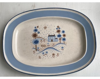 Platter Hearthside Museum Collection PRIMITIF Japan Stoneware Platter