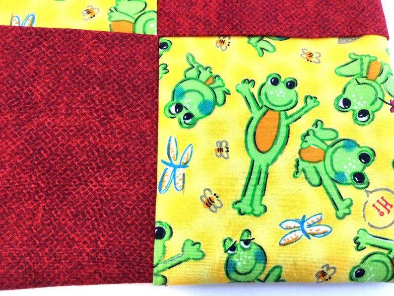 Frog Hot Pad, Pot Holder, Trivet, Mug Rug, Insulated Hot Pad, Casserole, Frog Fan, Butterflies, Dragonflies, Cartoon Frog, Cooking, Baking image 2