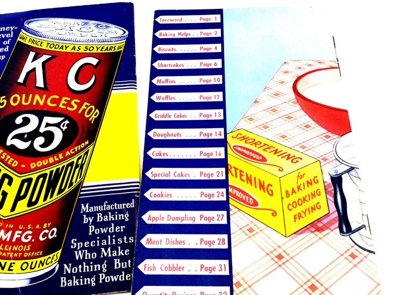 KC Baking Powder Vintage Recipe Books Recipe Booklets Bread Etsy