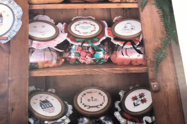 Circle sampler Christmas Pattern Bunny Pattern Jar Toppers Hoop Designs Cookie Jar Cross Stitch Pattern Country Cross Stitch