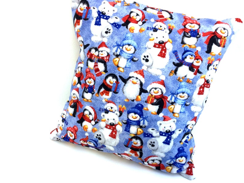 Penguin Pillow Christmas Pillow Accent Pillow Christmas Etsy