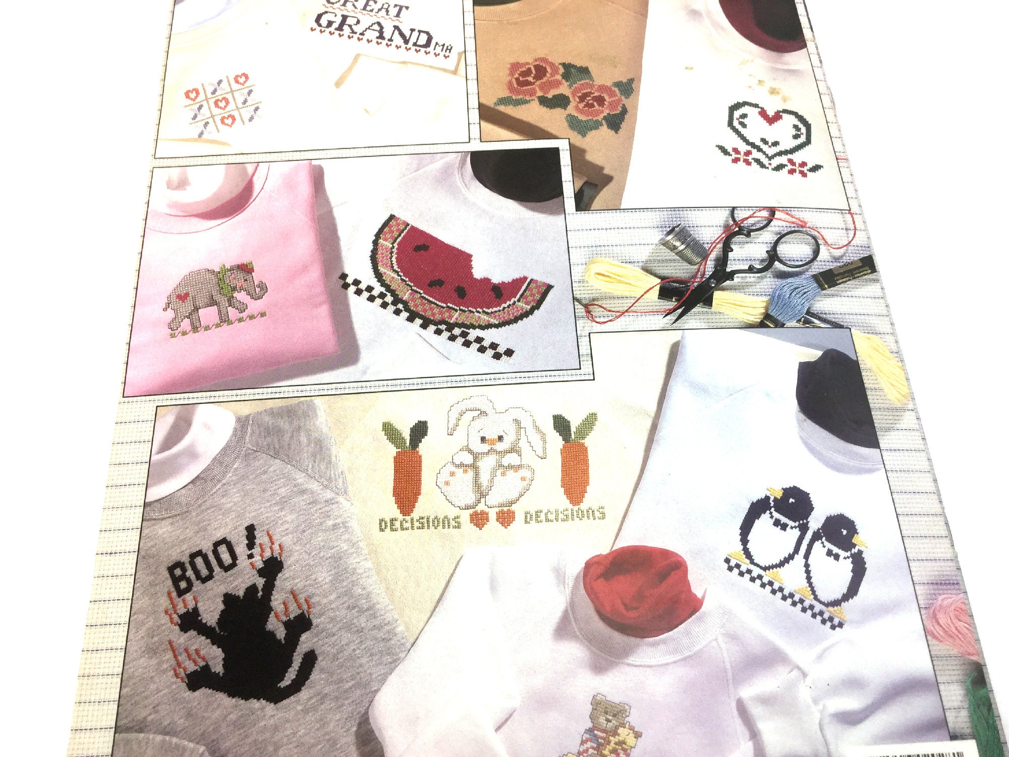 Waste Canvas Cross Stitch Pattern Wearable Art Sweatshirt Etsy