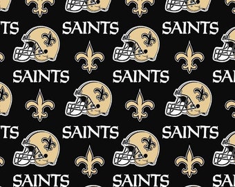 New Orleans Saints (TM) Fabric Remnants, Saints (TM) Football Helmet, Who Dat (TM), Drew Brees, Fleur de Lis, Man Cave Decor, Boys Bedroom