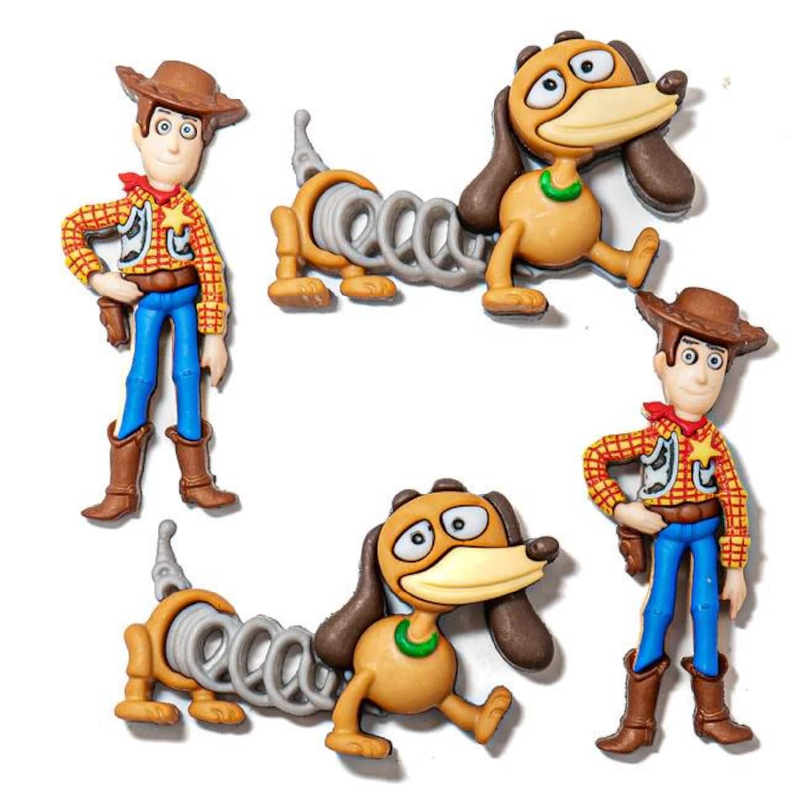 Toony Buttons Toy Story Buttons: Woody and Slinky Plastic Shank Buttons - Etsy