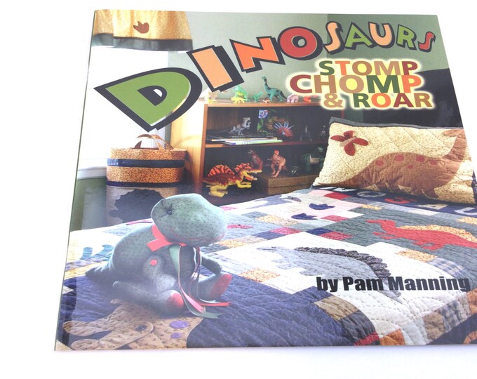 Stomp Quilt Pattern Dinosaurs Stomp Chomp and Roar, Dinosaur Quilt, Dinosaur Pattern, Quilt ...