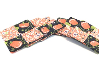 Handmade Halloween Coaster Set: Jack O'Lantern & 'Boo' Print