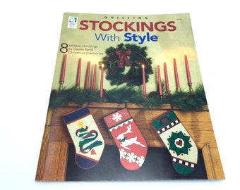 Stockings with Style, Christmas Stocking, Christmas Quilt, Quilt Patterns, Holiday Quilting, Stocking Pattern, Fireplace Mantle, Reindeer