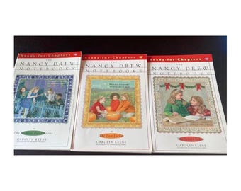First 3 Nancy Drew Notebooks, Slumber Party, Lost Locket, Secret Santa, Vintage OOP Paperbacks