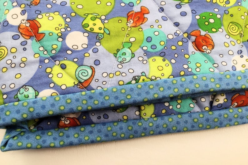 Baby Quilt Handmade Quilt Fish Quilt Crib Blanket Baby Etsy