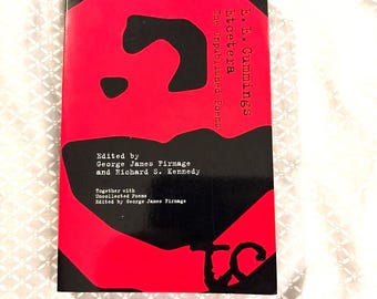 Vintage E. E. Cummings Book, Etcetera, OOP Poetry Compilation, Paperback, Unpublished Poems, Lyrical, Modernist Literature