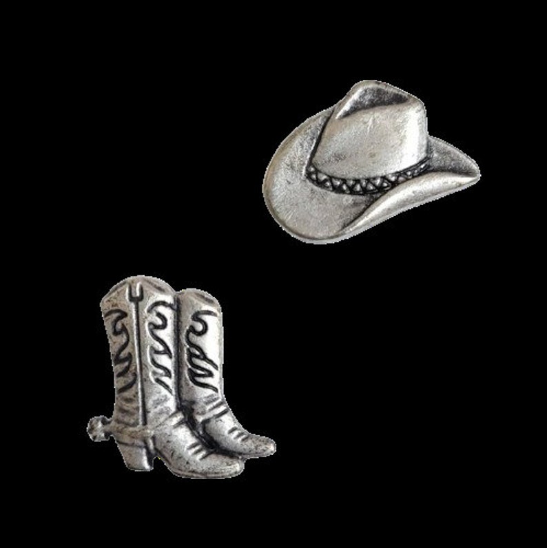 5 Vintage JHB Buttons, 2 Gecko Buttons, 2 Cowboy Boot Buttons, 1 Cowboy