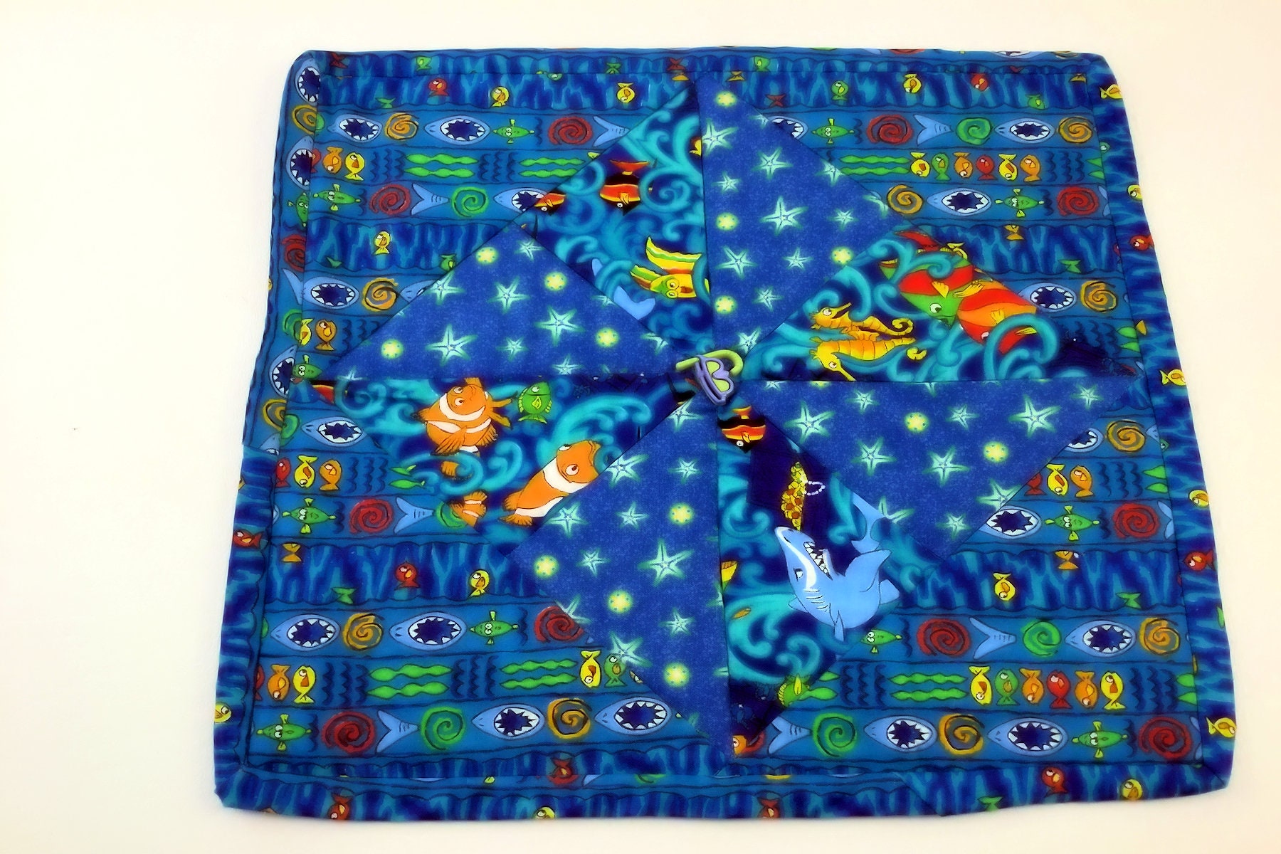 Ocean Mini Quilt Mug Rug Trivet Pot Holder Table Topper | Etsy