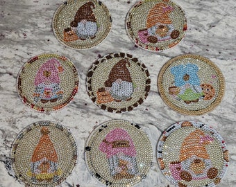 Coffee Gnome Coasters Sealed Diamond Painting