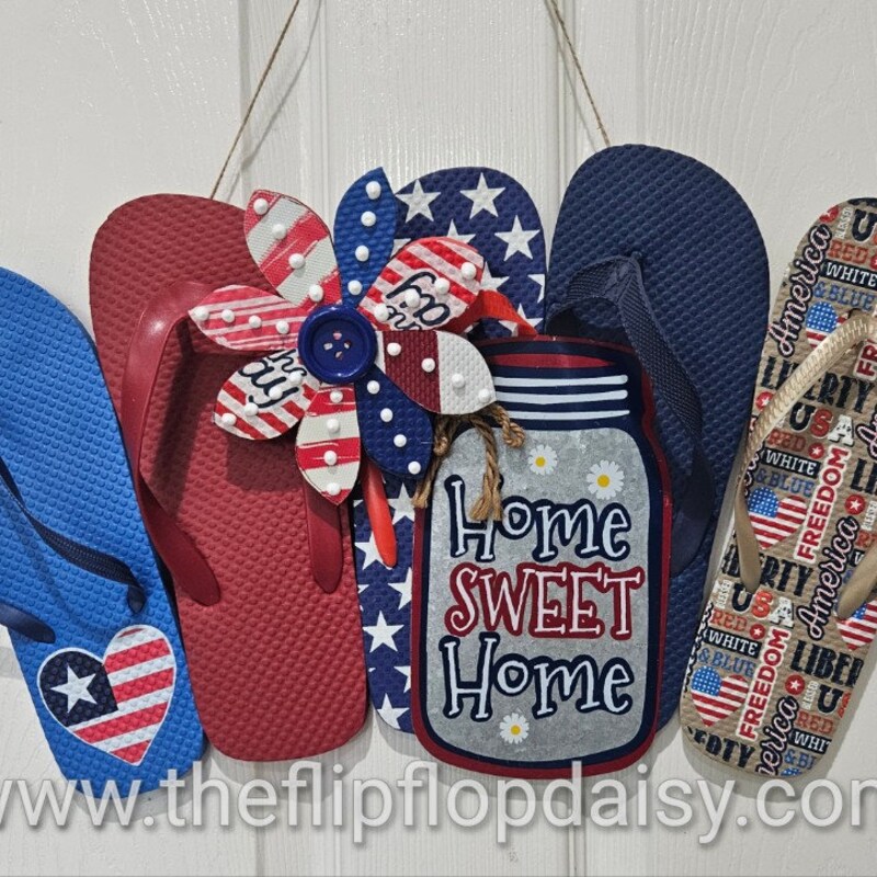 Patriotic Flip Flops - Etsy