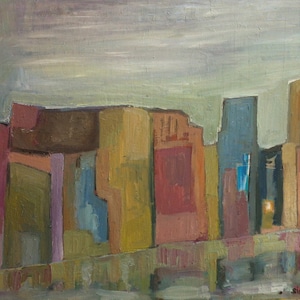 MOROCCO IMAGINARY   modern  art painting, 70x60 cm,  28&quot;x24&quot;,oil painting Stretched  on Canvas  & Ready to Hang.