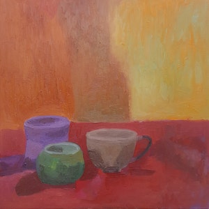 special price !!!    Oil  Painting Still life . 40x40cm,16"x 16",  Oil Painting one of a kind on Canvas signed & Ready to Hang.