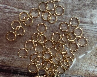 50 Gold Filled Open Jump Ring .64x4mm 22ga-Non Tarnish Jump Rings Silver Jump Rings Open Jump Rings Sterling Silver Ring Findings