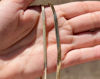 Wholesale Gold Filled Herringbone Chain,Gold Filled Chain,Bulk Herringbone Necklaces,Flat Gold Chain,Finished Necklaces,Gold Jewelry supply