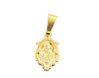 Miraculous Medal, Virgin Mary Pendant, Gold Pendant, Pendant Necklace, Religious Medals, Spiritual Jewelry, Religious Charm, Mother Mary