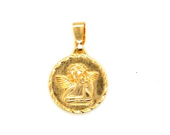 18K Gold Filled Angel Pendant for necklace,Angel Charms,Angel Wings, Angel Jewelry, Gold Charm,Wholesale Charms.Gold Filled Charms,Angel