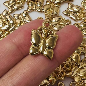 Gold Filled Butterfly Charm, Butterfly Pendant, Gold Butterfly Charm, Butterfly Jewelry,Butterfly Pendants,Charm for bracelet,Dangling Charm