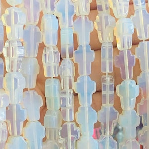 Opal Clear Cross Beads,Transparent Cross Beads,Communion DIY Beads,Religious crafts,Cross Accent Spacer Beads,Crosses for bracelets,crosses
