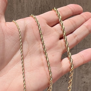 Gold Filled 4 mm Seil Kette,18KT Gold Filled Seil Kette,Bulk Gold Ketten,Gold Filled Kette,fertige Halsketten,Großhandel Seil Kette