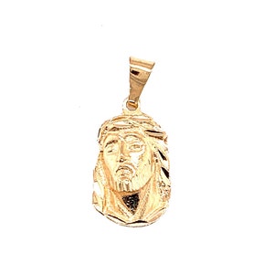 18K Gold Filled Jesus Christ Pendant for Necklace,Gold Filled Jesus Face charm,Religious Medal,Jesus Jewelry,Jesus Pendant,Religious Charm