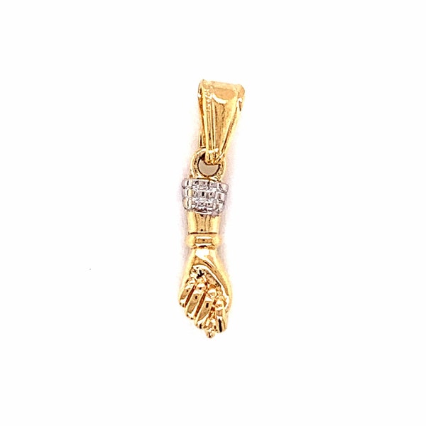 Gold Filled Figa Hand Charm,Mano Fico Italian Amulet Charm,Fist Pump Charm,Figa Hand Pendant,Gold Filled Charms for Jewelry Making, Necklace