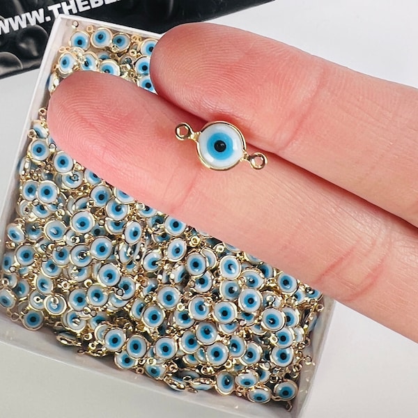 Evil Eye Connector, Gold Filled Evil Eye Jewelry, Lucky Eye Jewelry, Evil Eye Charms, Evil Eye Jewelry, Good Luck Charms