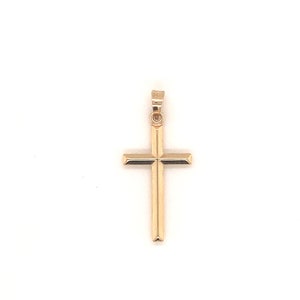 14K Solid Gold Cross, Simple Cross Pendant, Real Gold Cross for Necklace, Large Gold Cross, Christian Pendant, Catholic Cross, Cross Jewelry