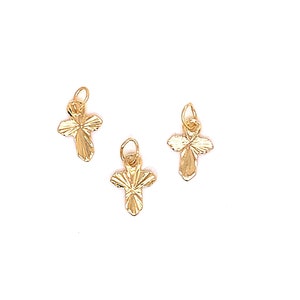 18K Gold Filled Hanging Thin Cross,Simple Cross Pendant,Small Cross Charm,Tiny Gold Cross Charms, Mini Cross Pendants,Cross Jewelry